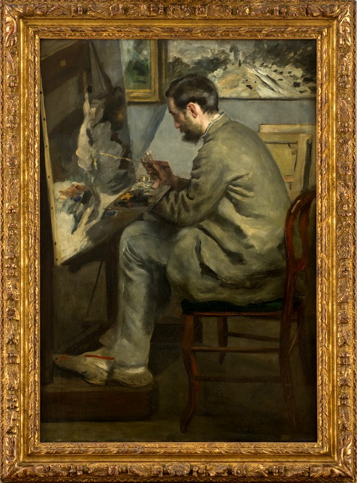 Renoir - Frédéric Bazille peignant le héron, 1867, D2006.3.5