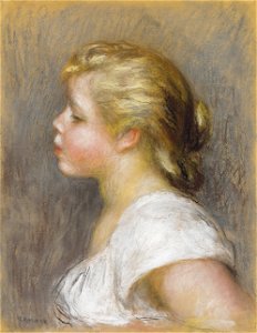 Renoir - Jeune fille de profil, 40.5 x 31.1 cm