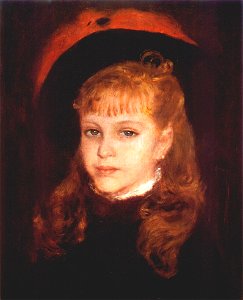Renoir - girl-with-a-pink-feather-1876.jpg!PinterestLarge. Free illustration for personal and commercial use.