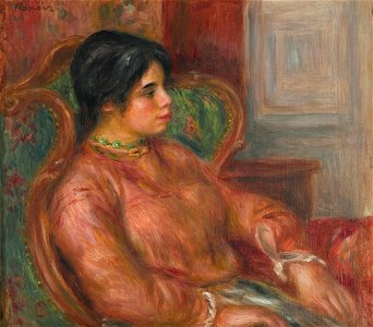 Renoir - FEMME AU FAUTEUIL VERT, circa 1900