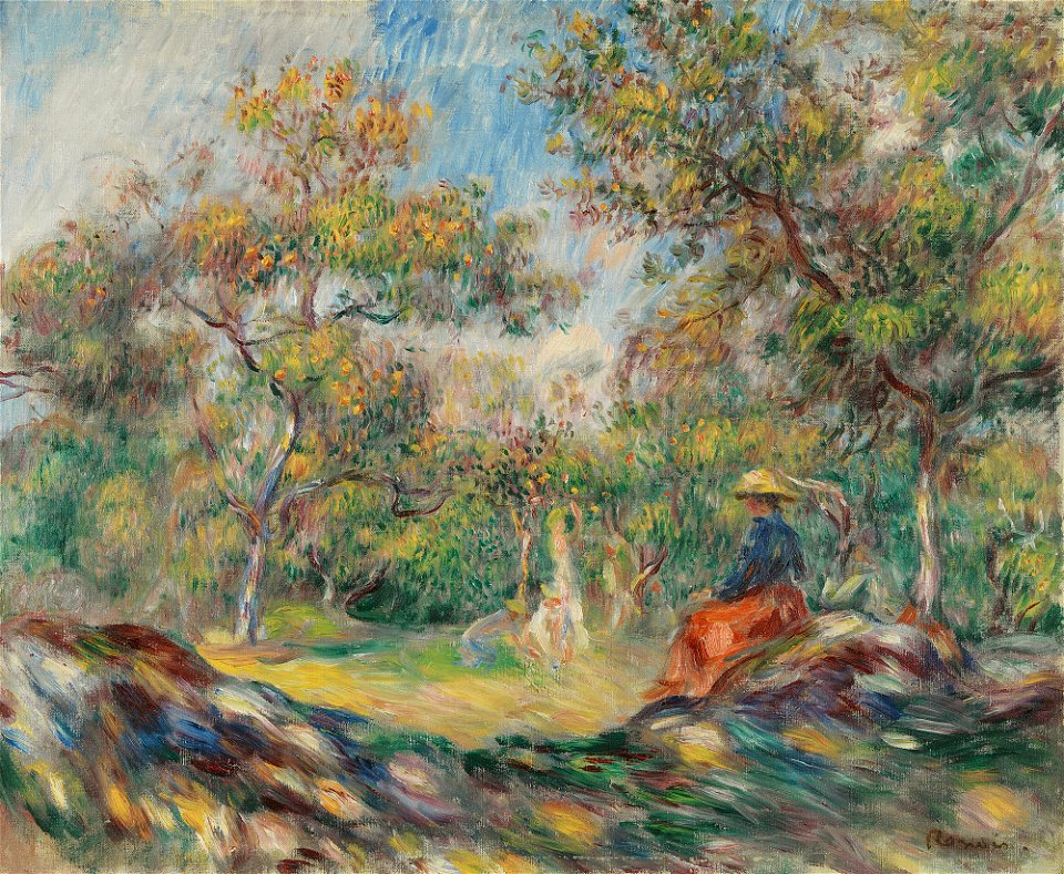 Renoir - FEMME DANS UN PAYSAGE, circa 1890