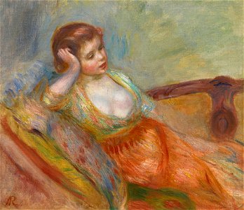 Renoir - JEUNE FILLE ASSISE SUR UN SOFA, 1888