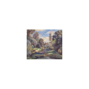 Renoir - LA PASSERELLE A ESSOYES, circa 1898-1901