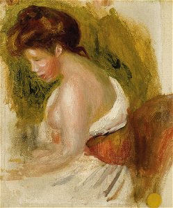 Renoir - Jeune fille au sein découvert