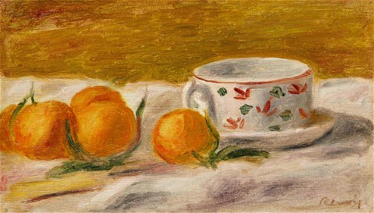 Renoir - Mandarines et tasse, circa 1910