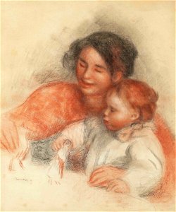 Renoir - Gabrielle et Jean Renoir, 1895, 65 x 54 cm