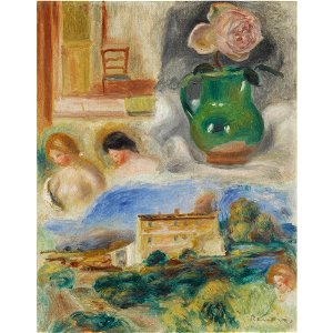 Renoir - PAYSAGE ET TÊTES DE FEMMES, circa 1912