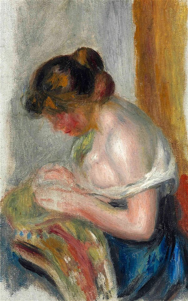 Renoir - La couseuse, 32.6 x 20 cm