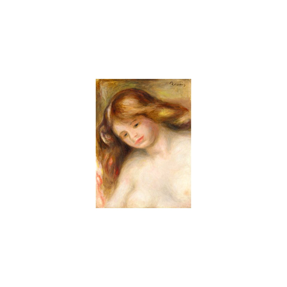 Renoir - JEUNE FEMME AU BUSTE NU, circa 1902-03 - Traditional visual art  under Public domain license