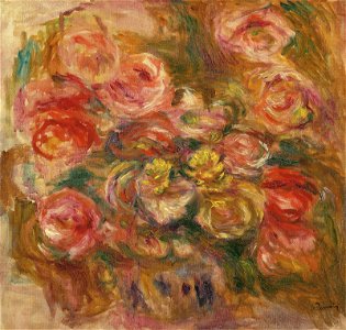 Renoir - Esquisse de fleurs, circa 1910-1914, 43.2 x 45.1 cm