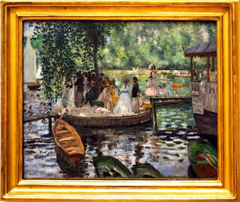 Renoir - La Grenouillere - Free Stock Illustrations | Creazilla