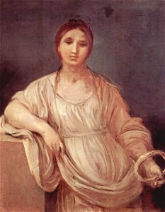 Guido Reni - Portrait of a girl with a crown - Musei Capitolini Rome. Free illustration for personal and commercial use.