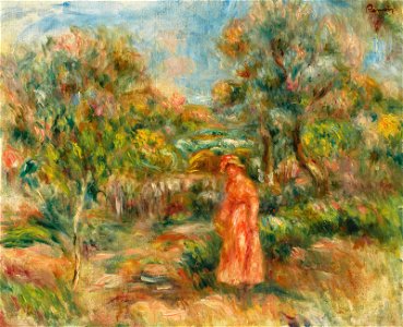 Renoir - Femme dans un paysage à Cagnes