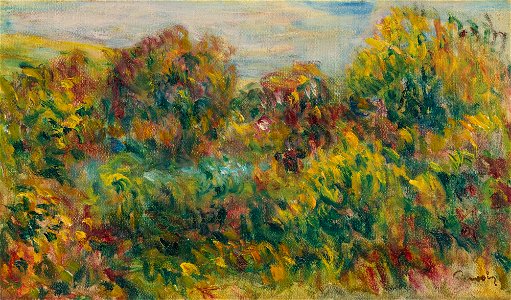 Renoir - PAYSAGE AUX ENVIRONS DES COLLETTES, PRÈS DE CAGNES, 1919