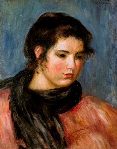 Renoir - GABRIELLA À L'ÉCHARPE NOIRE, circa 1905