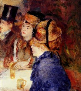 Renoir - at-the-cafe-1877.jpg!PinterestLarge. Free illustration for personal and commercial use.