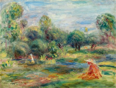 Renoir - Paysage à Cagnes, circa 1907-1908, 32 x 42 cm