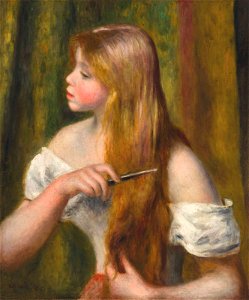 Renoir - Jeune fille se peignant (La Toilette), 1894
