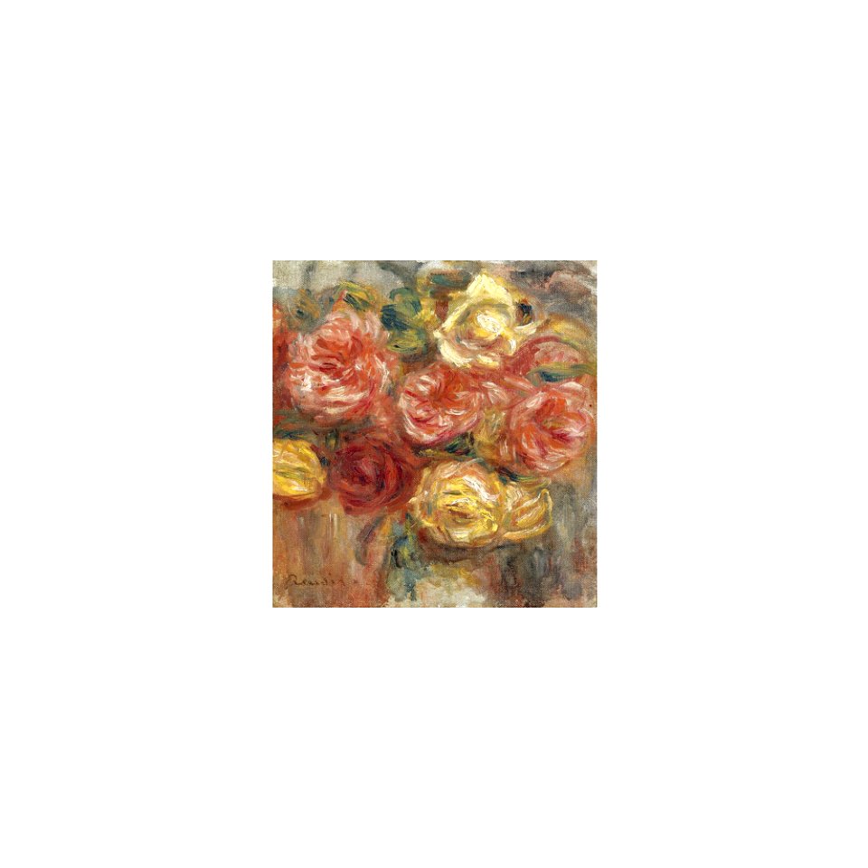 Renoir - BOUQUET DE ROSES DANS UN VASE, 1900