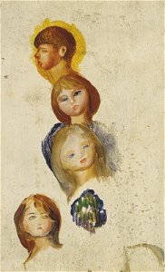 Renoir - Etude de quatre têtes d'enfants, vers 1910