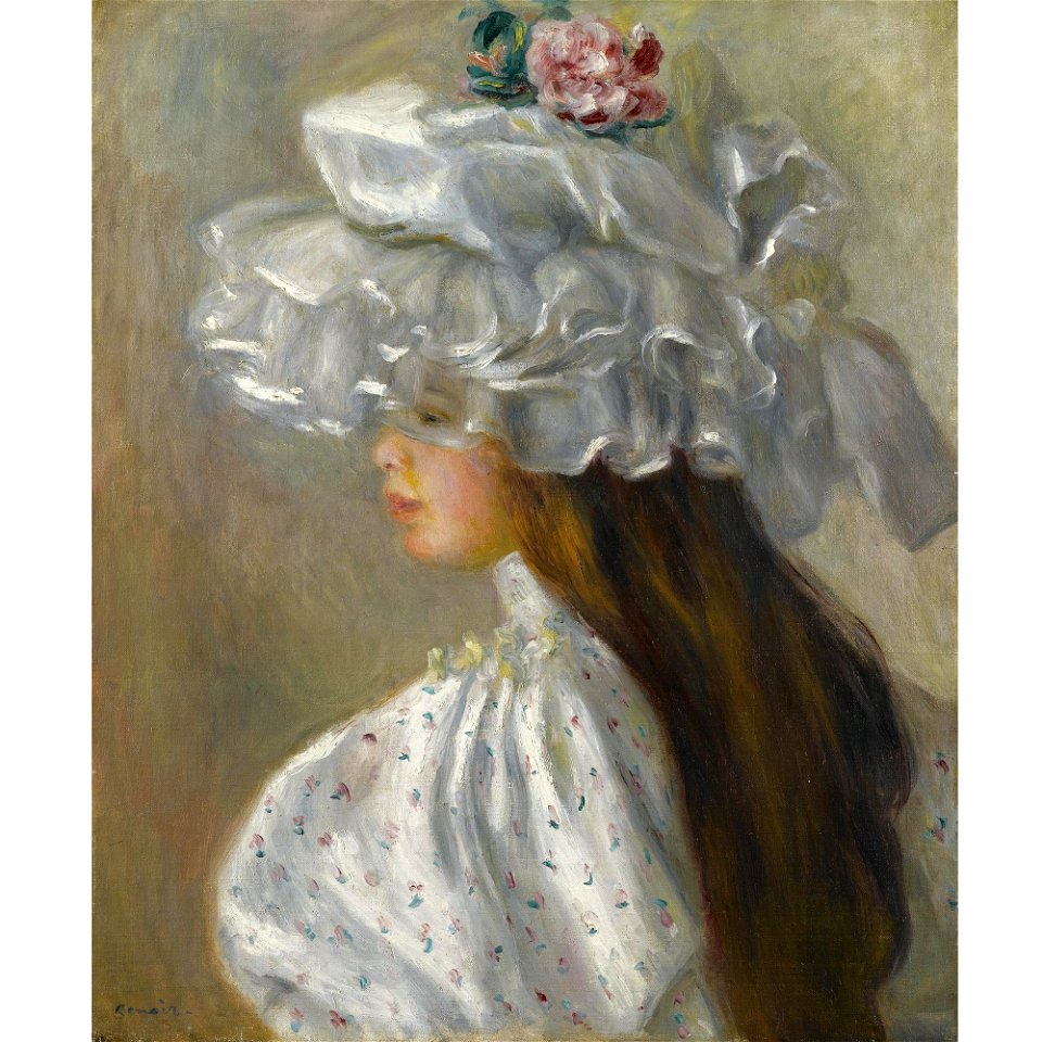 Renoir - FEMME AU CHAPEAU BLANC, 1892