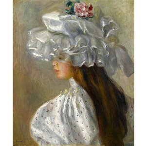Renoir - FEMME AU CHAPEAU BLANC, 1892