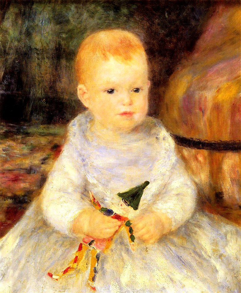 Renoir - child-with-punch-doll-1875.jpg!PinterestLarge. Free illustration for personal and commercial use.