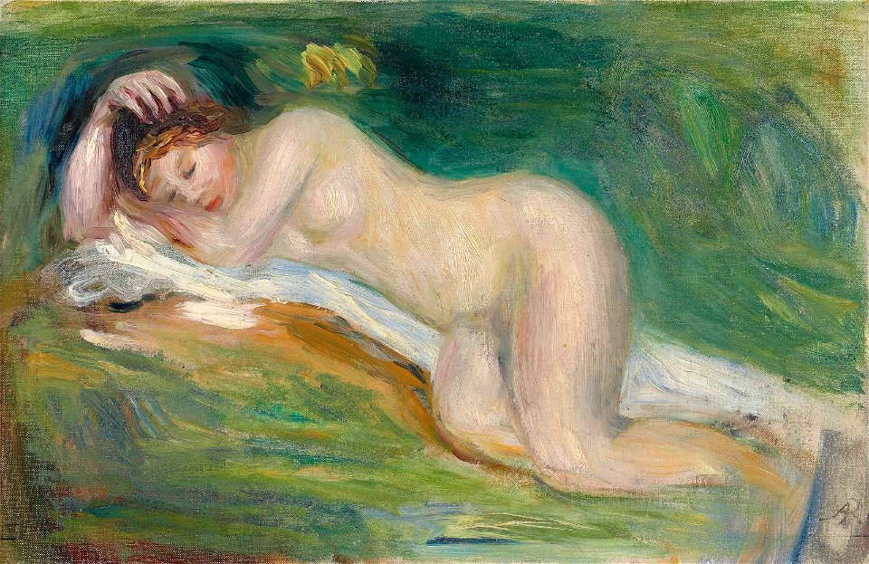 Renoir - Etude de nu, circa 1882, 27.3 x 41.2 cm