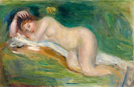 Renoir - Etude de nu, circa 1882, 27.3 x 41.2 cm