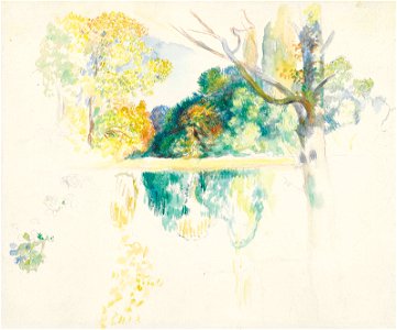 Renoir - Le lac, circa 1890, watercolour on paper