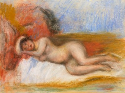 Renoir - ÉTUDE DE NU OU NU ALLONGÉ, circa 1905