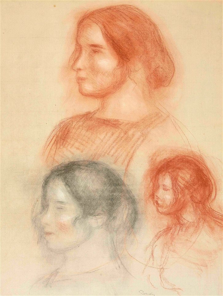 Renoir - Etudes de tête (Gabrielle), circa 1897