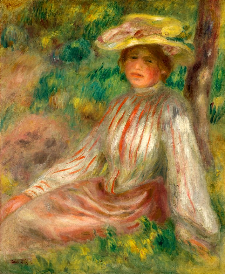 Renoir - FEMME AU JARDIN, circa 1890