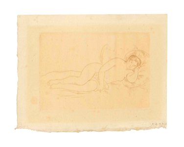 Renoir - Femme Nue Couchée (Tournée à droite) (Delteil 14)