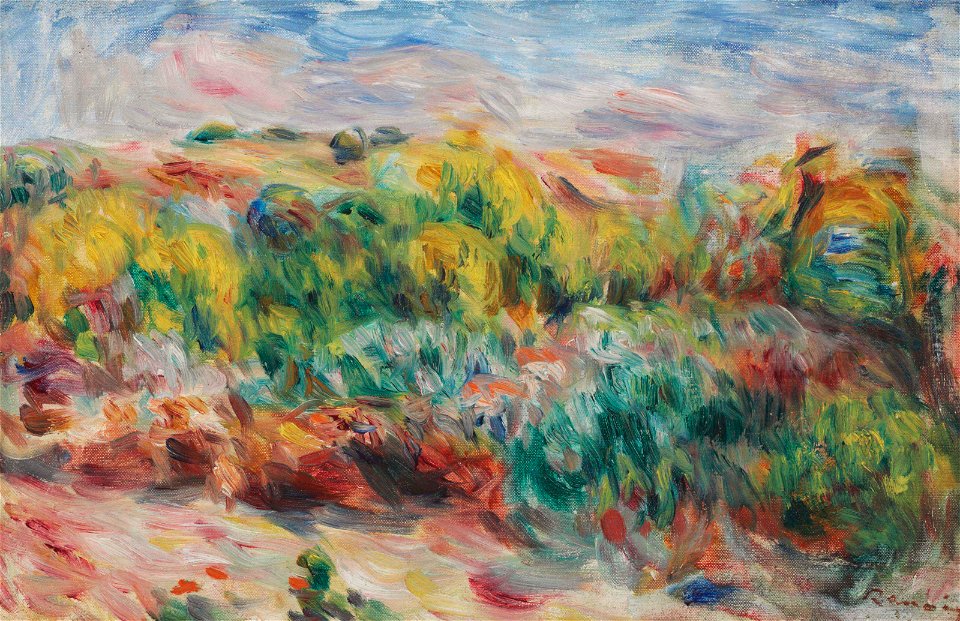 Renoir - Paysage du midi, 25.5 x 38.5 cm