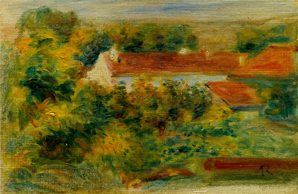 Renoir - LES MAISONS ROUGES—PAYSAGE DE CAGNES, circa 1905