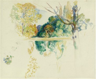 Renoir - LE LAC, Watercolor and pencil on paper