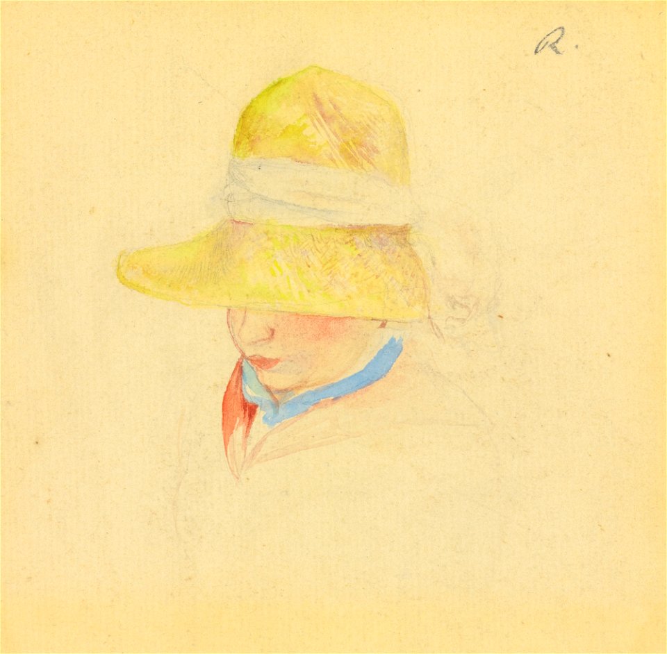 Renoir - MADAME RENOIR AU CHAPEAU, circa 1883