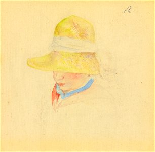 Renoir - MADAME RENOIR AU CHAPEAU, circa 1883