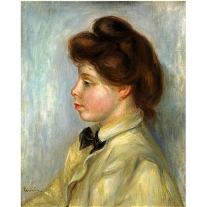 Renoir - JEUNE FEMME À LA CRAVATE NOIRE, circa 1897-98