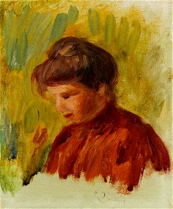 Renoir - PORTRAIT DE JEUNE FILLE, circa 1900