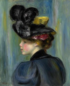 Renoir - Jeune femme au chapeau noir, 1895