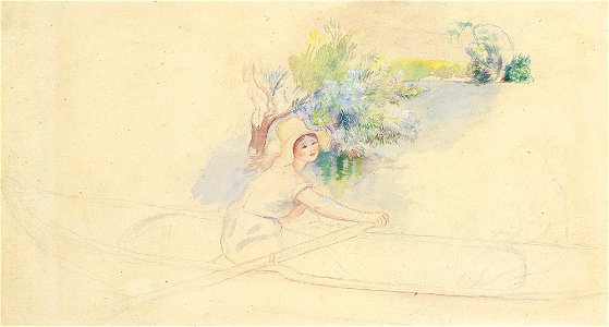 Renoir - Jeune fille dans une barque, 1885