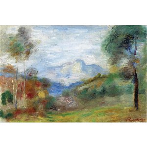 Renoir - LE BÂOU À SAINT JEANNET VU DES ENVIRONS DE CAGNES, 1905