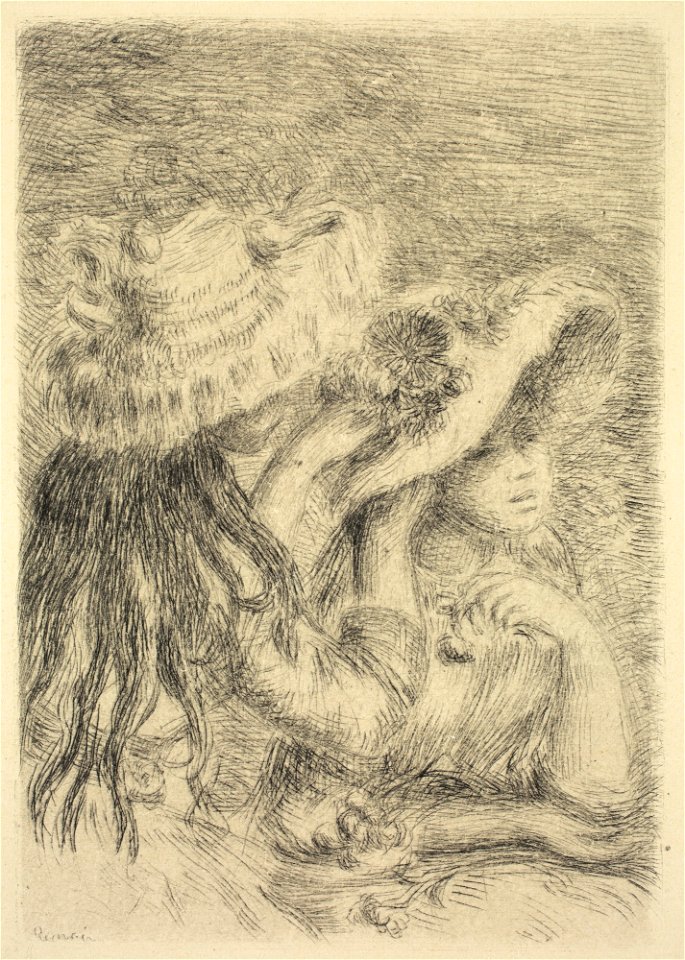 Renoir - Le chapeau épinglé (la fille de Berthe Morisot et sa cousine), 3e planche, 2008.589
