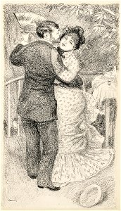 Renoir - LA DANSE À LA CAMPAGNE, 1883, Pen and ink and crayon on paper