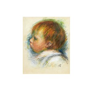 Renoir - TÊTE D'ENFANT, Pastel on card