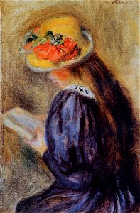 Renoir - the-little-reader-little-girl-in-blue.jpg!PinterestLarge. Free illustration for personal and commercial use.