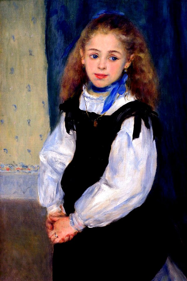 Renoir Portrait of Mademoiselle Legrand. Free illustration for personal and commercial use.