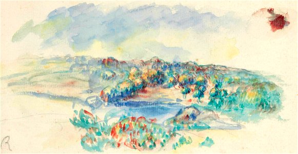 Renoir - Paysage, circa 1903, 13 x 24.1 cm